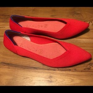 Rothys “The Point” Flats in flame